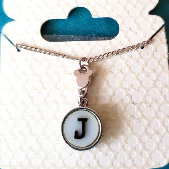 2/15$ NWT Letter J initial mickey disney necklace - Picture 1 of 5